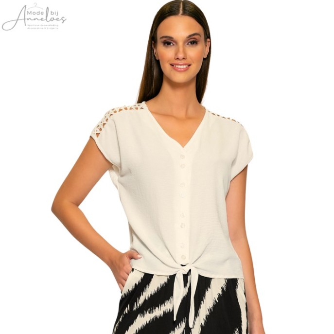 Batida Blouse strik en kant - Zand